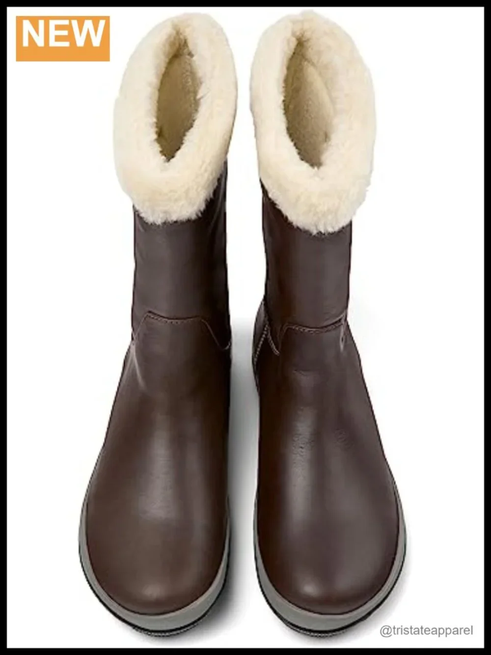 Women's Faux Fur Lined Pull-On Ankle Leather Boots Winter Snow